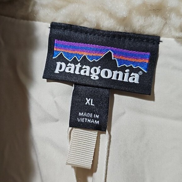 Patagonia Retro-X Cream Sherpa Jacket Coat Size XL New - Picture 5 of 9
